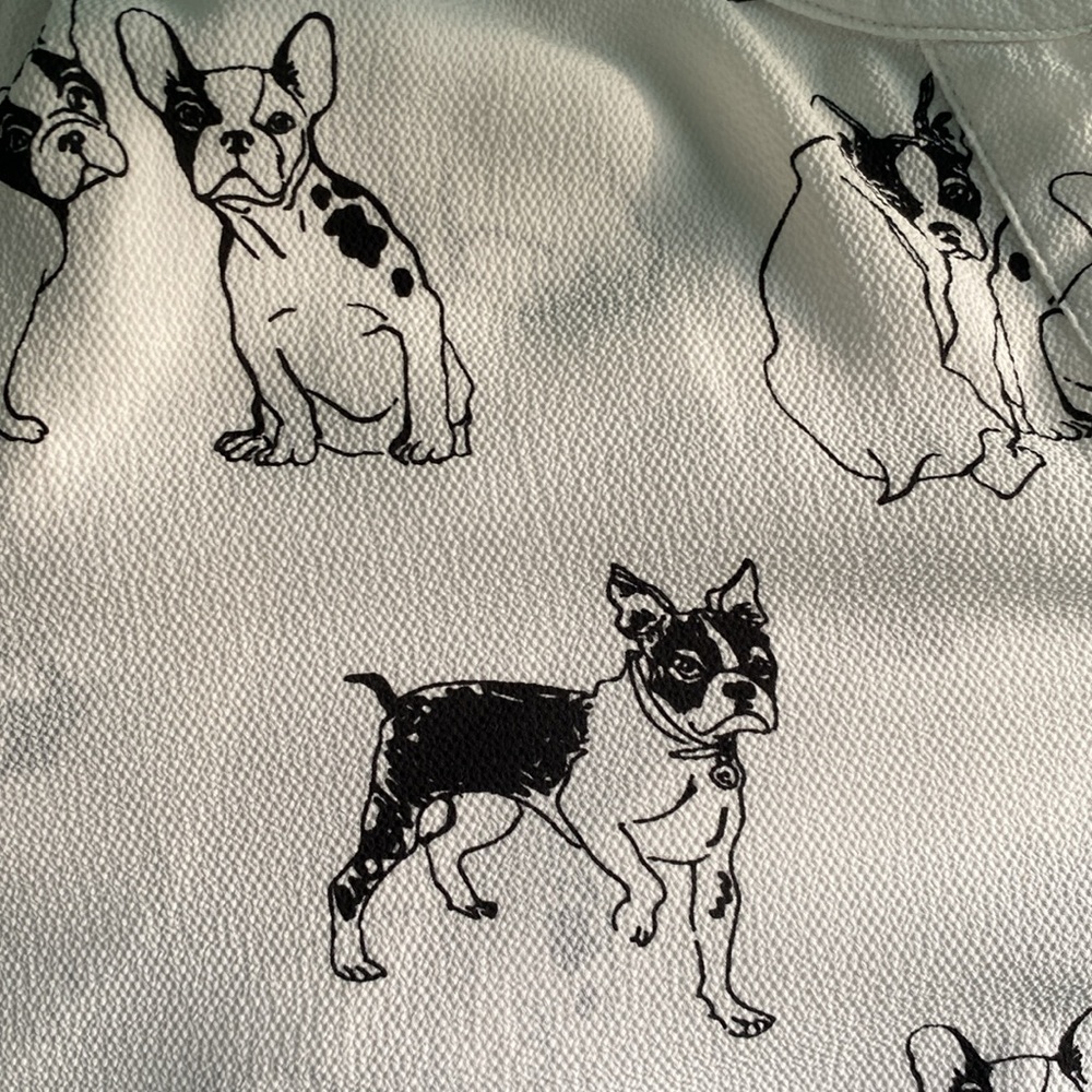John  Mark Boston Terrier long sleeve blouse GUC - Picture 6 of 7